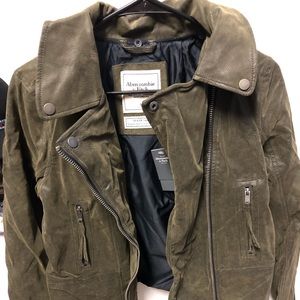 Abercrombie suede vegan suede jacket